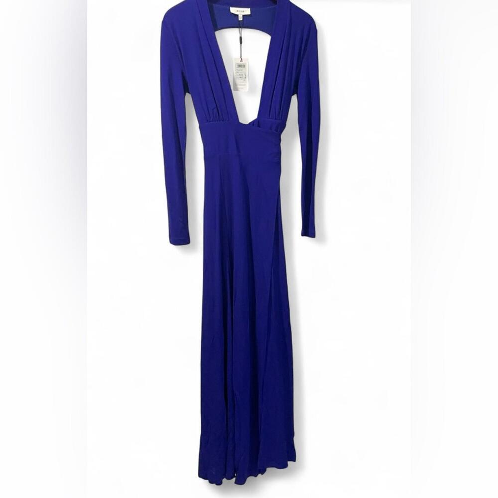 NWT REISS | SZ 4 | Bailey Maxi Wrap Cobalt Blue Dress $475 - Picture 6 of 9